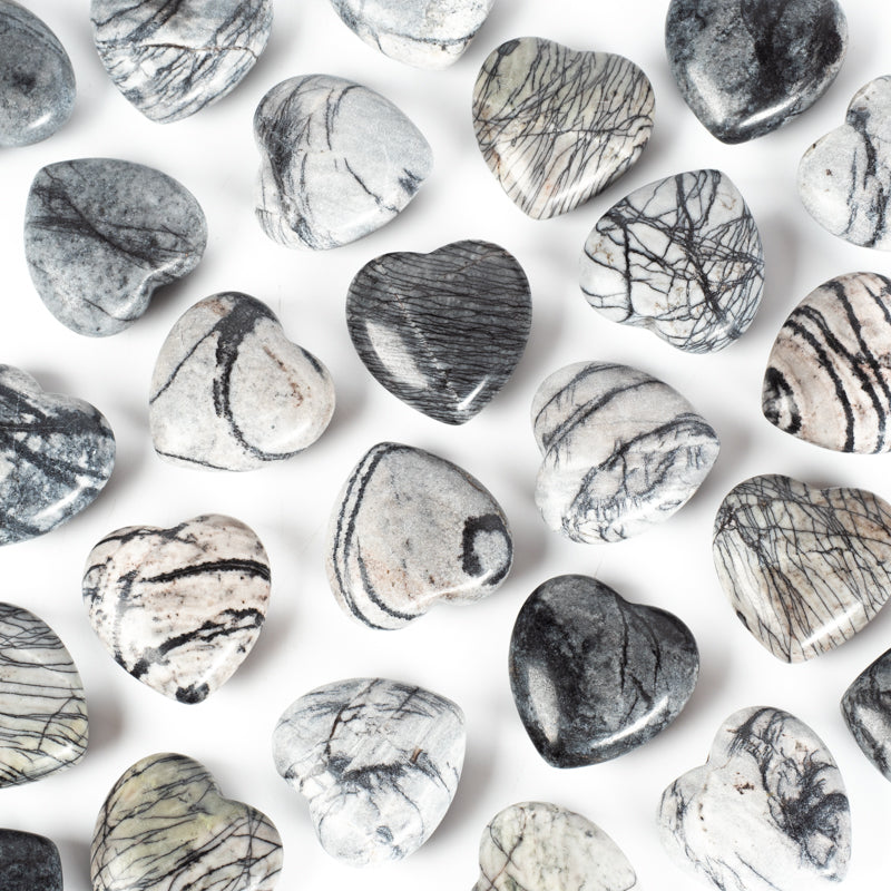 Zebra Jasper Crystal Healing Hearts