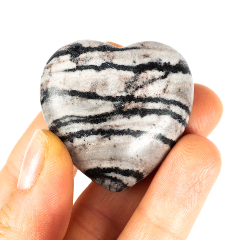 Zebra Jasper Heart Crystal Heart Crystal Magic