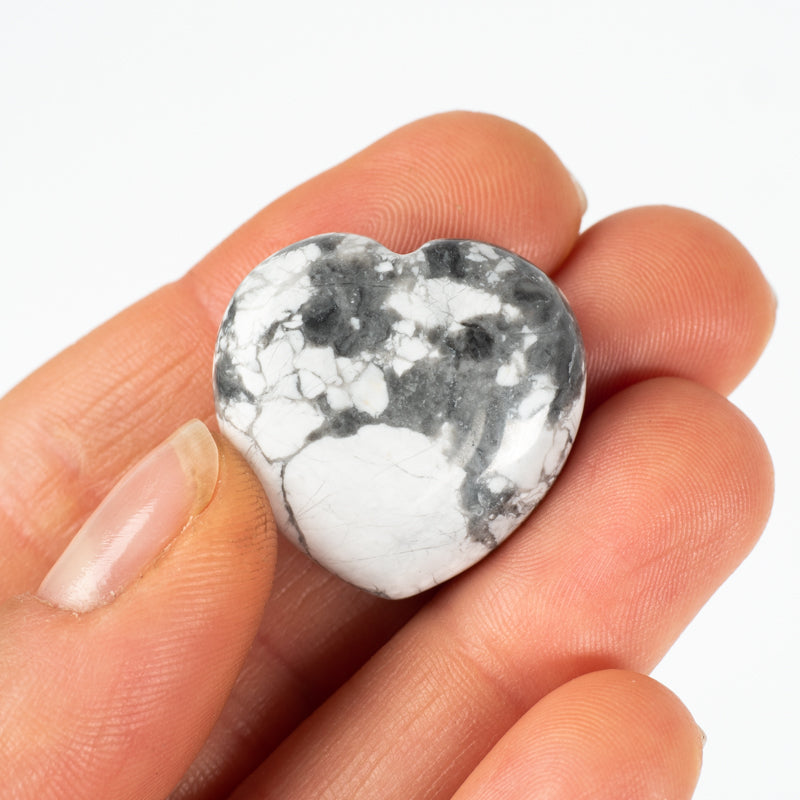 Howlite Heart Crystal Heart Crystal Magic Small