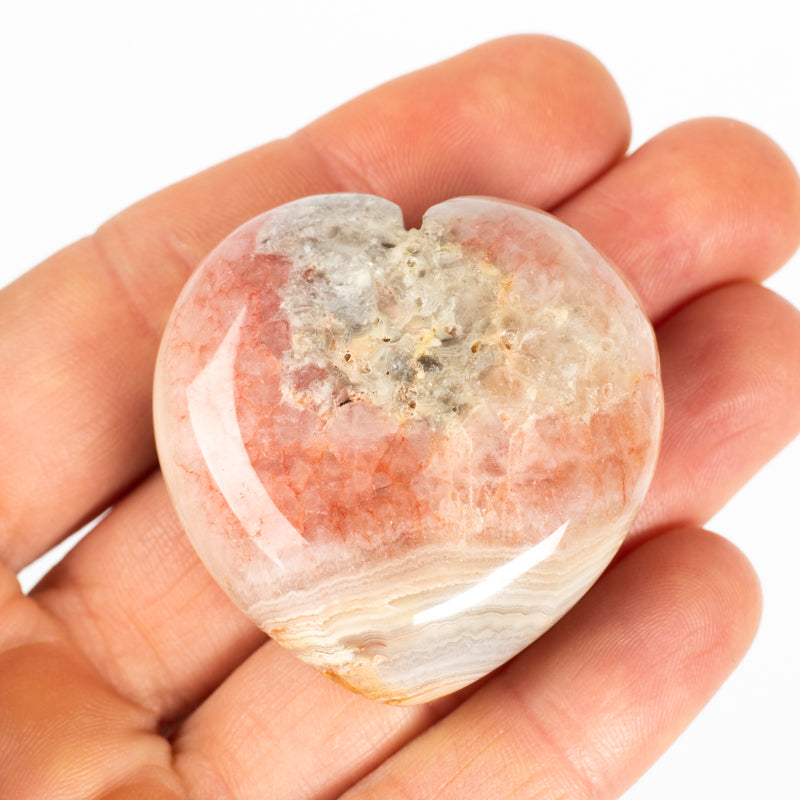 Crazy Lace Agate Heart Crystal Heart Aries