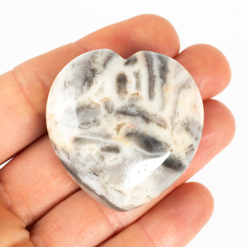 Crazy Lace Agate Heart Crystal Heart Aries