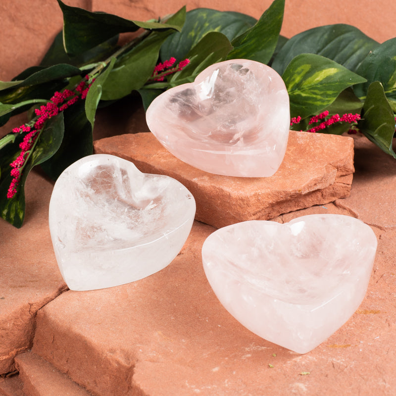 Rose Quartz Heart Bowl Crystal Bowl Crystal Magic online