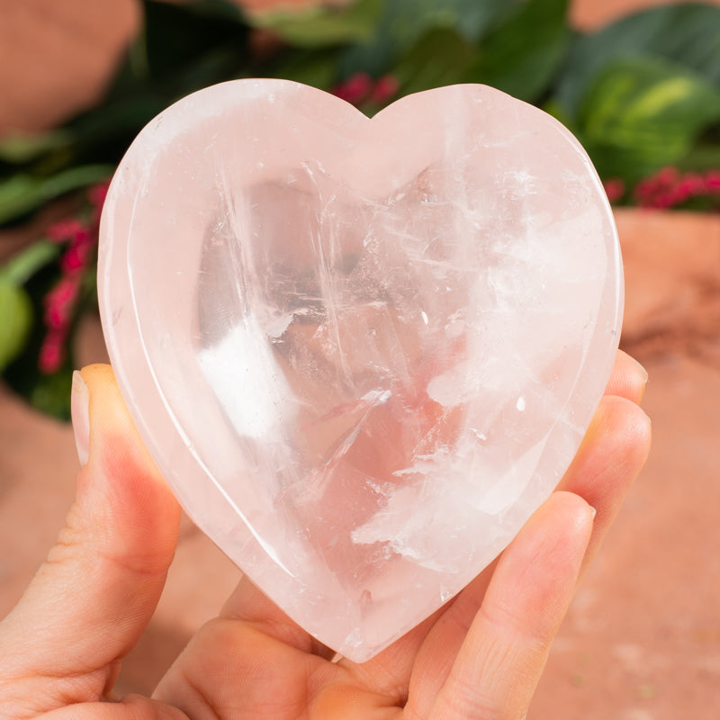Rose Quartz Heart Bowl Crystal Bowl Crystal Magic online