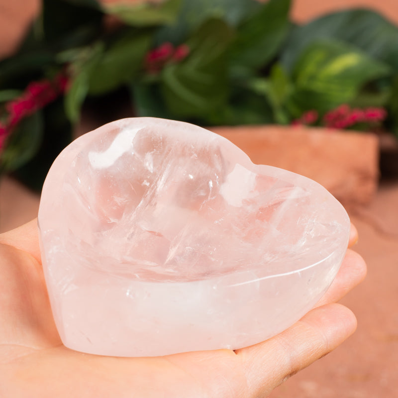 Rose Quartz Heart Bowl Crystal Bowl Crystal Magic online