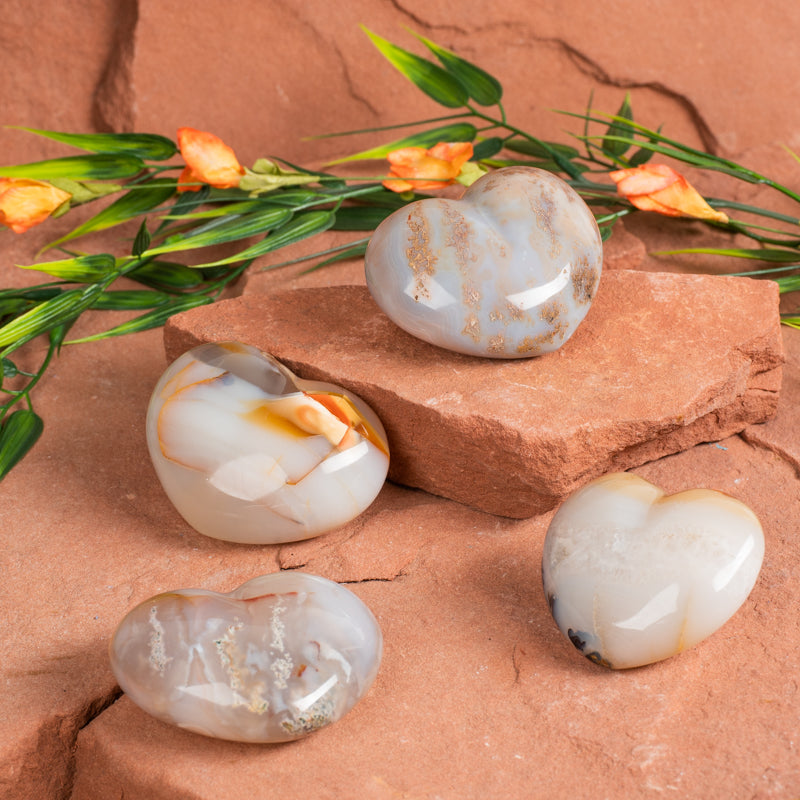 White Dyed Agate Heart Crystal Heart Crystal Magic online