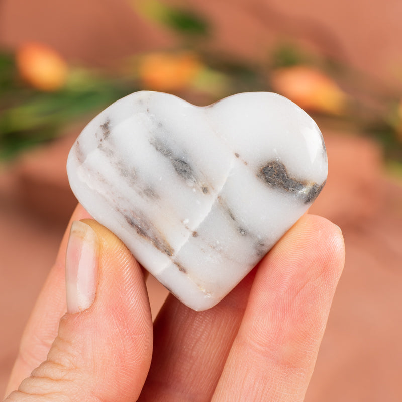White Onyx Heart Crystal Heart Crystal Magic online