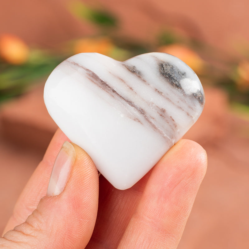 White Onyx Heart Crystal Heart Crystal Magic online 