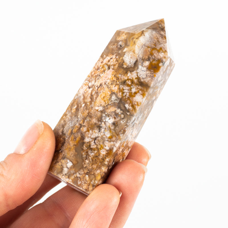 Flower Agate Point Crystal Point Crystal Magic Medium