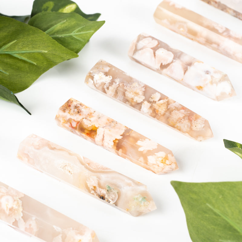 Flower Agate Point Crystal Point Crystal Magic