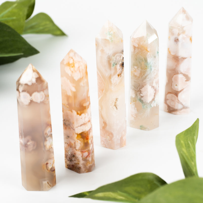 Flower Agate Point Crystal Point Crystal Magic