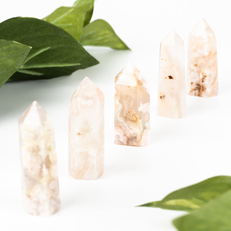 Flower Agate Point Crystal Point Crystal Magic