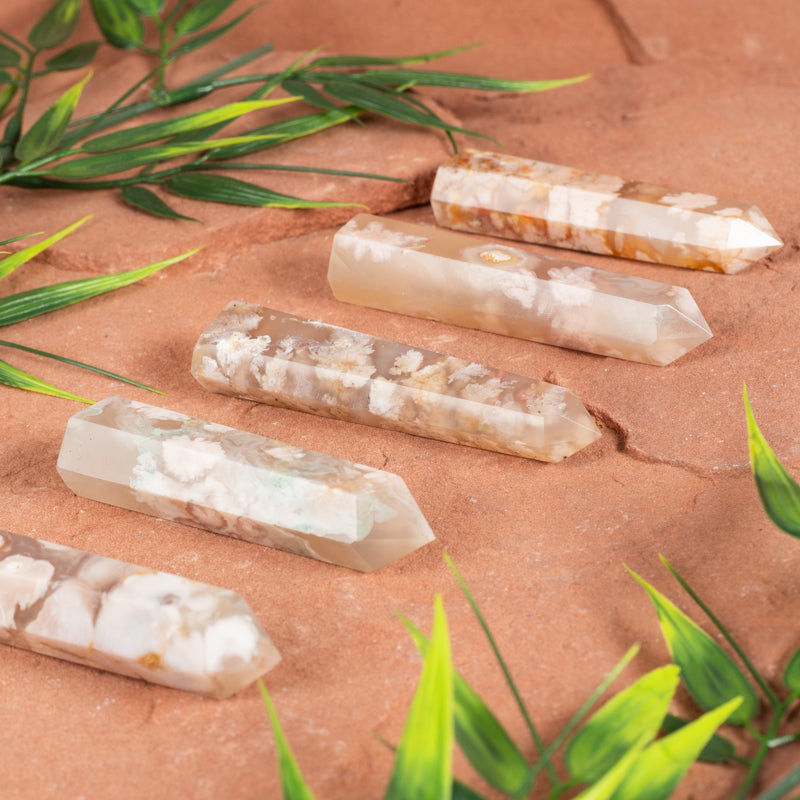 Flower Agate Point Crystal Point Crystal Magic