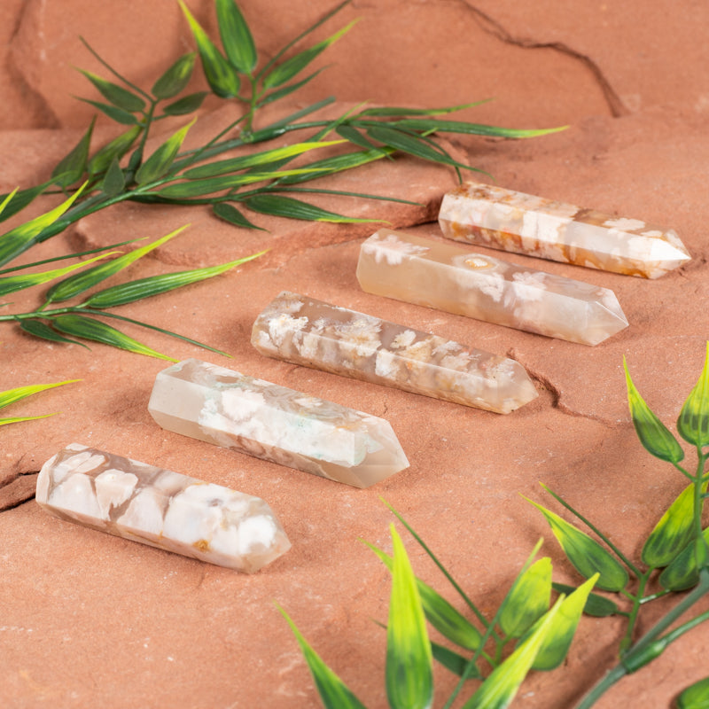 Flower Agate Point Crystal Point Crystal Magic
