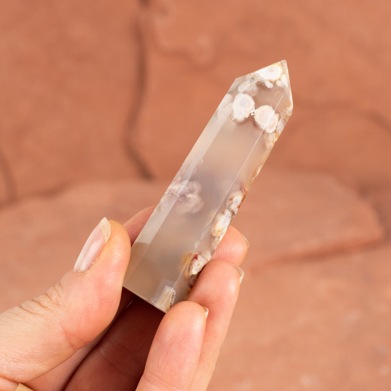 Flower Agate Point Crystal Point Crystal Magic