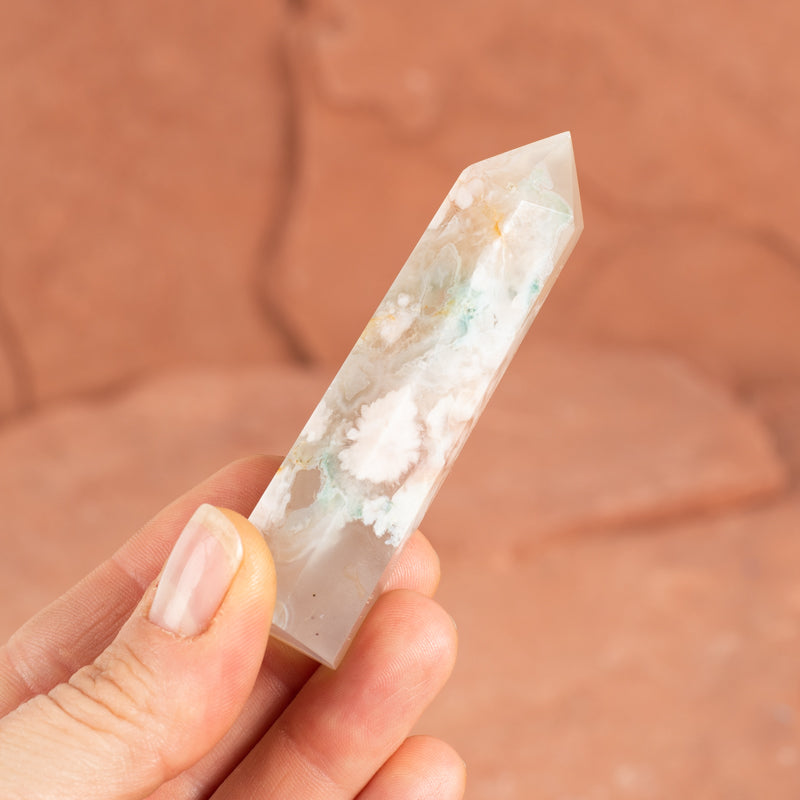 Flower Agate Point Crystal Point Crystal Magic
