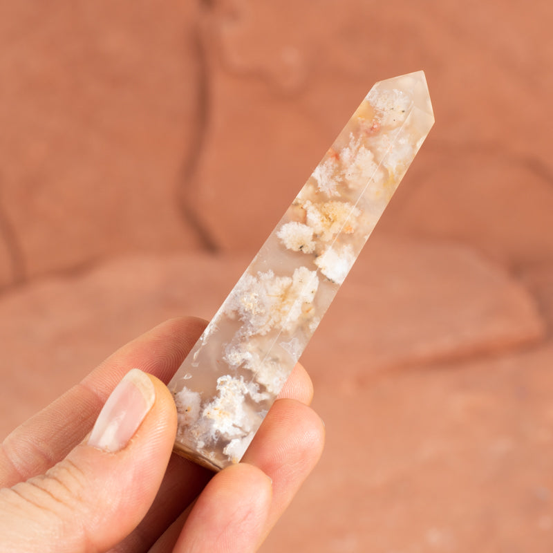 Flower Agate Point Crystal Point Crystal Magic