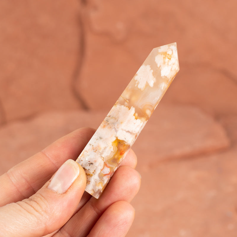 Flower Agate Point Crystal Point Crystal Magic