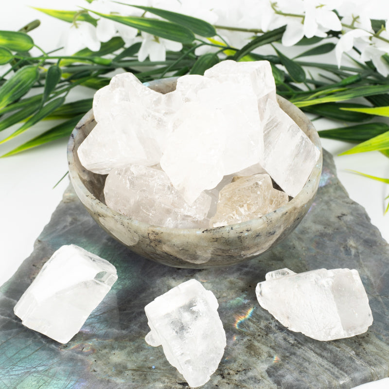 Raw Clear Calcite Crystal Chunk Cancer Sign