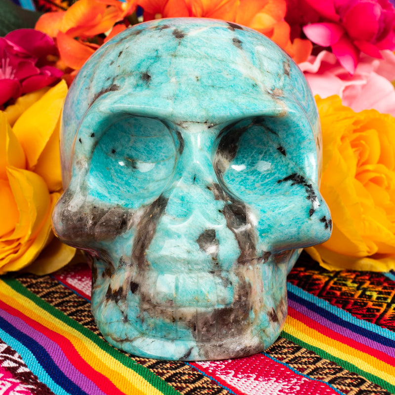 Amazonite Skull Crystal Skull Aries