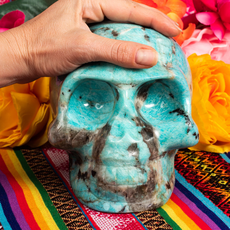 Amazonite Skull Crystal Skull Aries