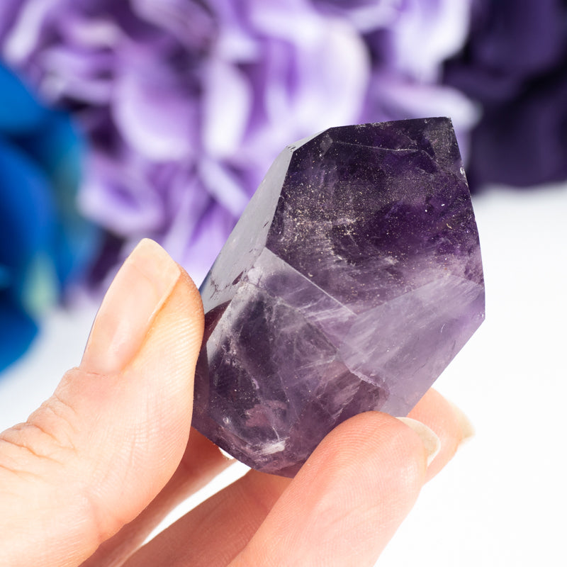 Dark Amethyst Natural Point Crystal Point Aquarius