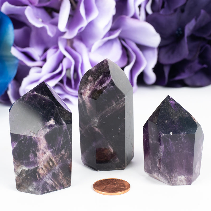 Dark Amethyst Natural Point Crystal Point Aquarius