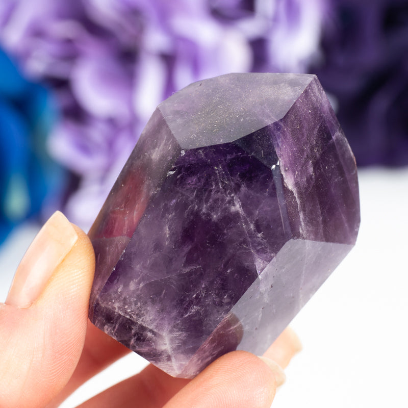 Dark Amethyst Natural Point Crystal Point Aquarius