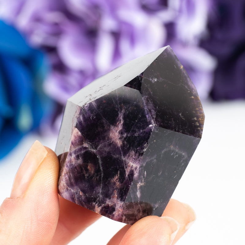 Dark Amethyst Natural Point Crystal Point Aquarius Medium