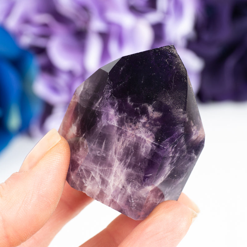 Dark Amethyst Natural Point Crystal Point Aquarius