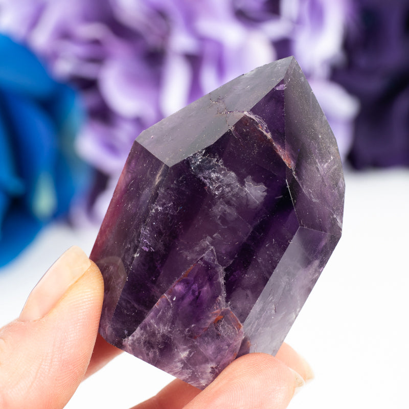 Dark Amethyst Natural Point Crystal Point Aquarius