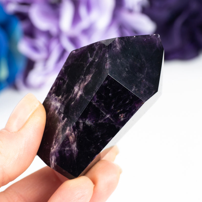 Dark Amethyst Natural Point Crystal Point Aquarius