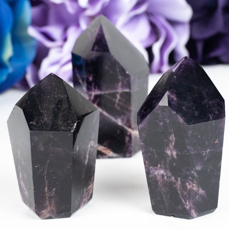 Dark Amethyst Natural Point Crystal Point Aquarius