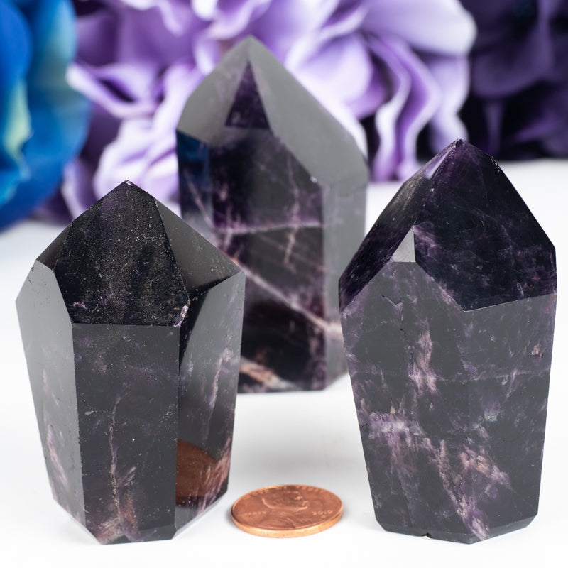 Dark Amethyst Natural Point Crystal Point Aquarius