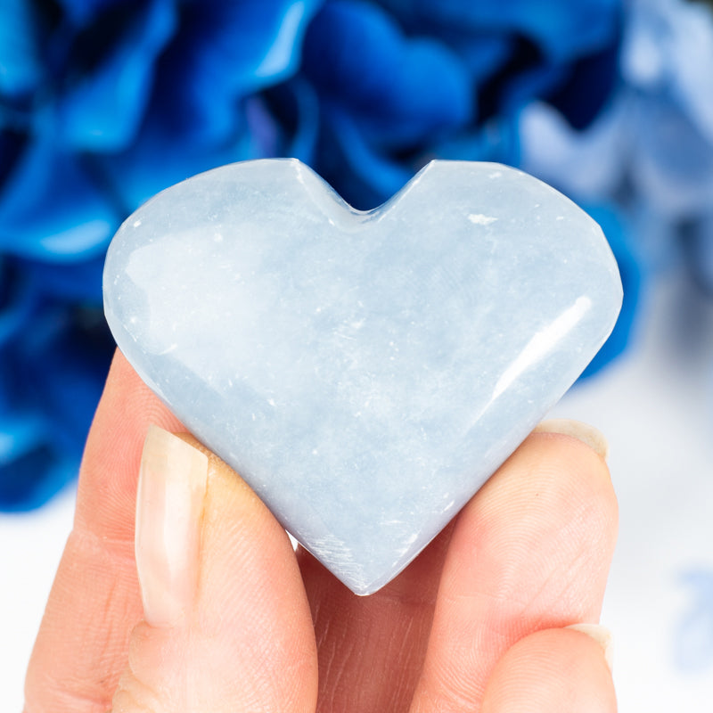 Angelite Heart Crystal Heart Aquarius