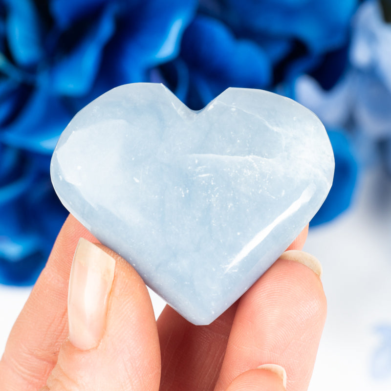 Angelite Heart Crystal Heart Aquarius