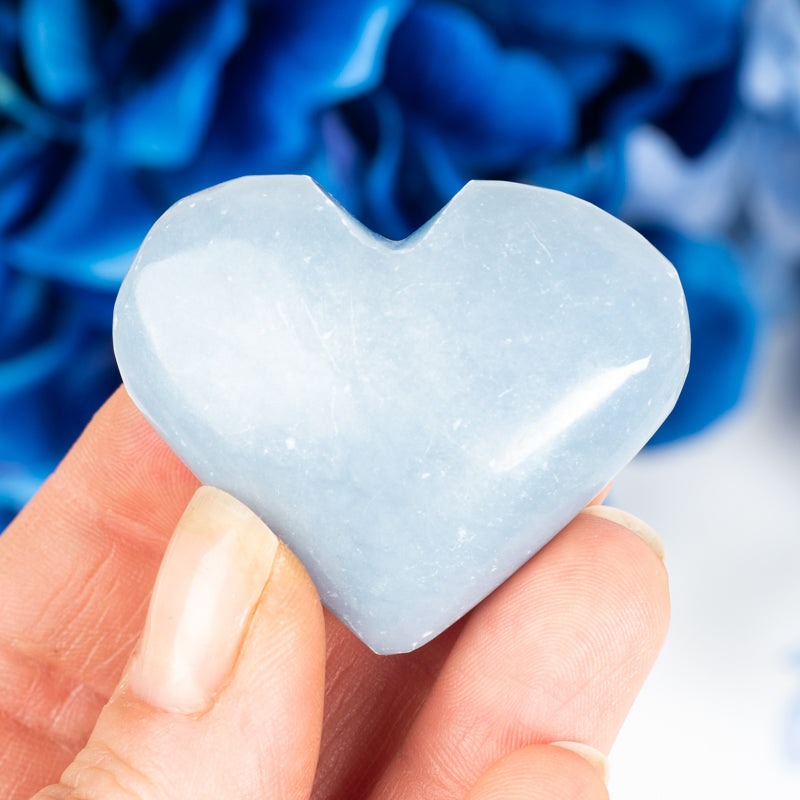 Angelite Heart Crystal Heart Aquarius