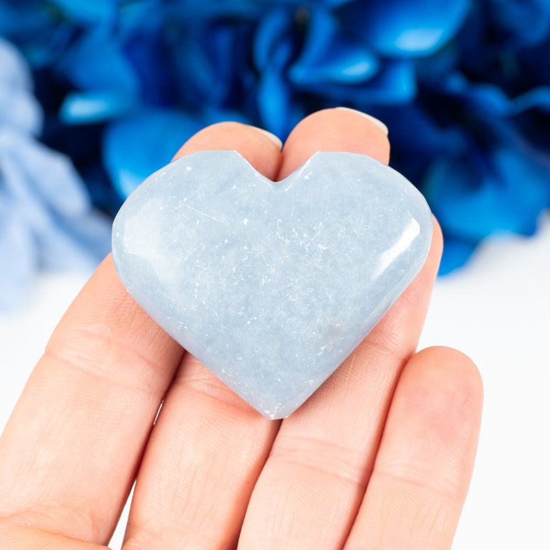 Angelite Heart Crystal Heart Aquarius
