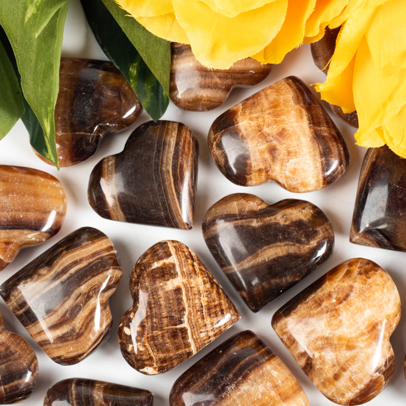 Brown Aragonite Heart Crystal Heart Crystal Magic online