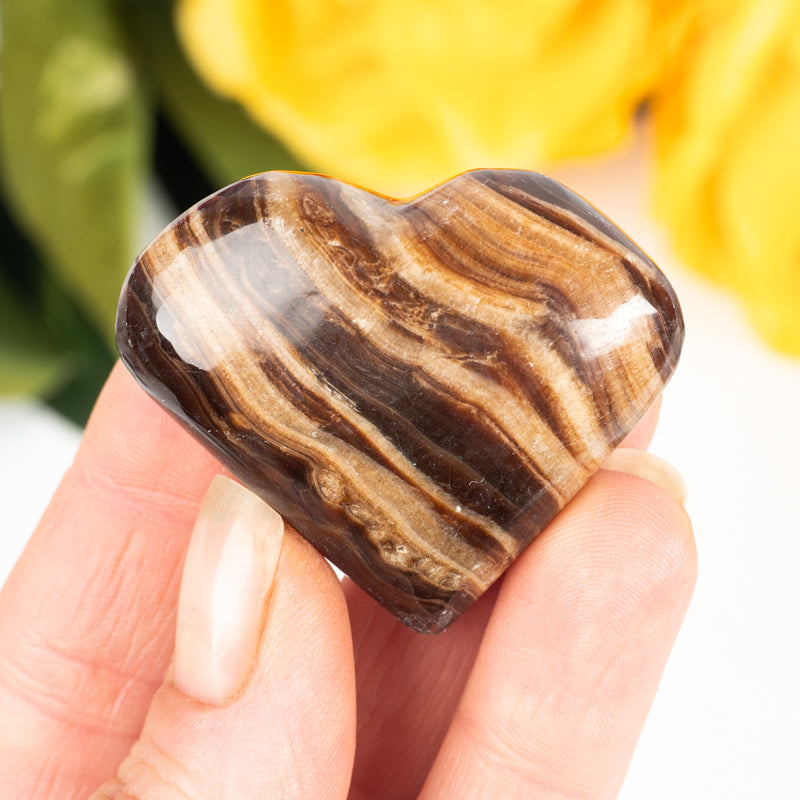 Brown Aragonite Heart Crystal Heart Crystal Magic online