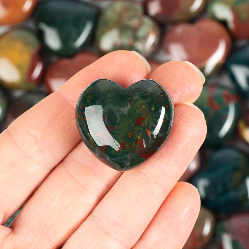Bloodstone Heart Crystal Heart Aries