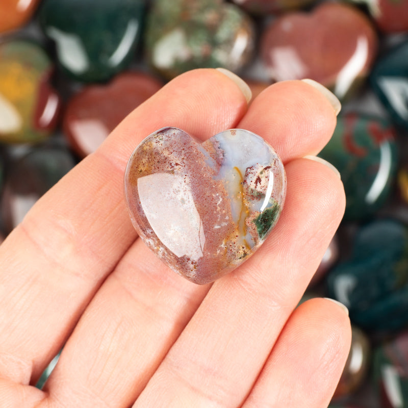 Bloodstone Heart Crystal Heart Aries