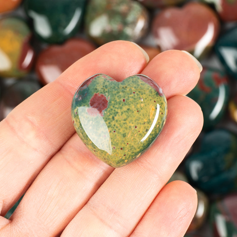 Bloodstone Heart Crystal Heart Aries