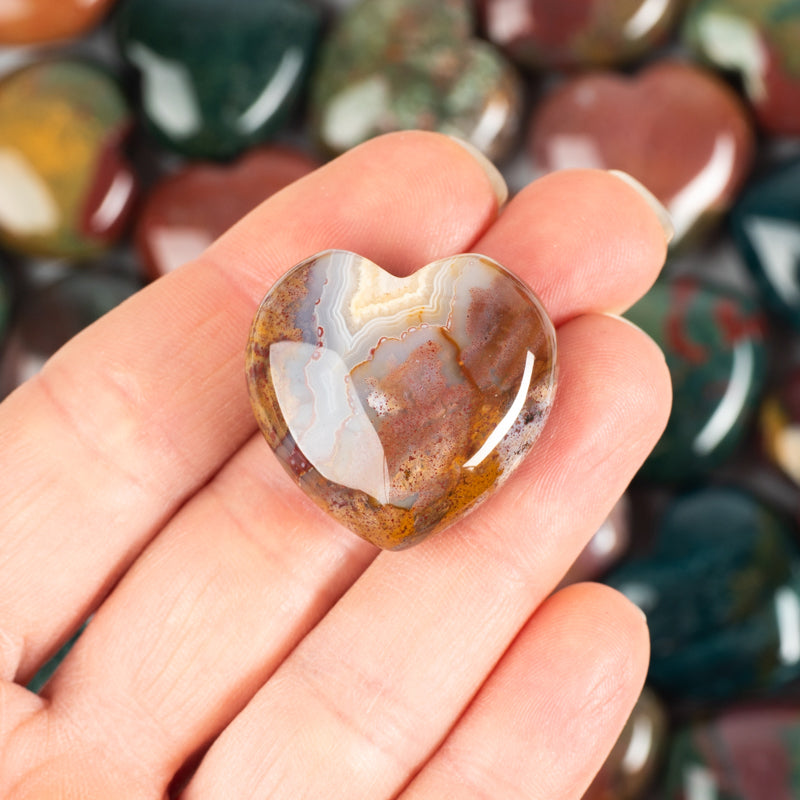 Bloodstone Heart Crystal Heart Aries