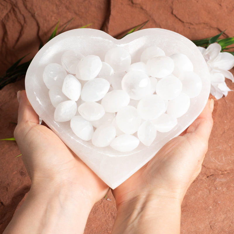Selenite Bowls Crystal Bowl Crystal Magic online Heart Shape