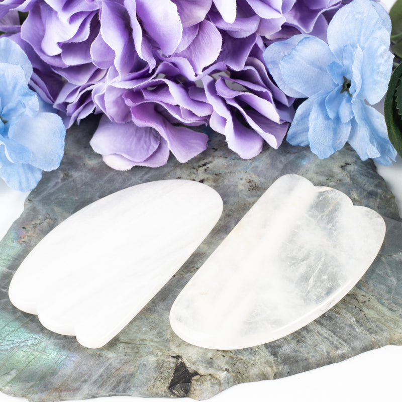 Selenite Gua Sha Stones Body Care: Massage Roller Aquarius