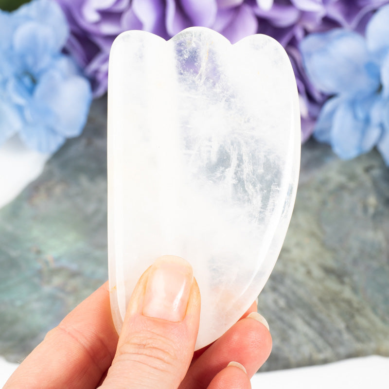 Selenite Gua Sha Stones Body Care: Massage Roller Aquarius