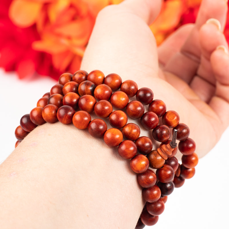 Dragons Blood Wood Wrist Mala Jewelry: Mala Namu Baru
