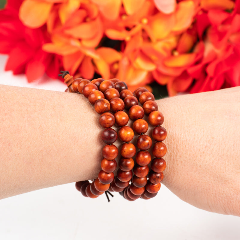 Dragons Blood Wood Wrist Mala Jewelry: Mala Namu Baru
