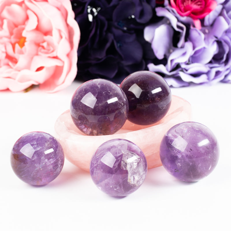 Amethyst Sphere Crystal Carvings Aquarius