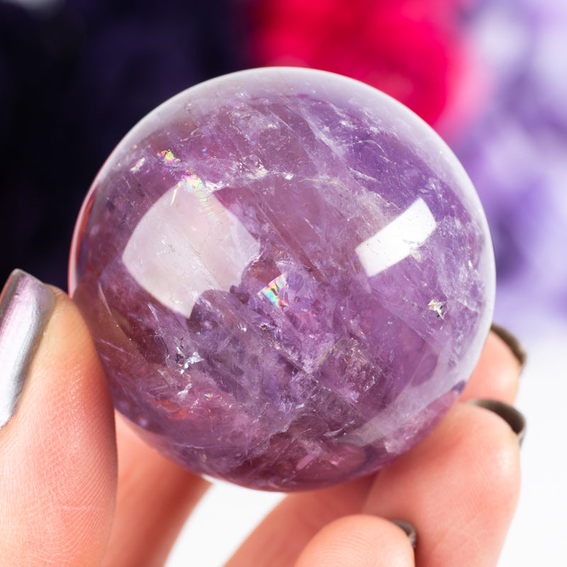 Amethyst Sphere Crystal Carvings Aquarius Small